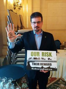 April 11, 2015 David Nickarz at Our Risk Their Reward talk at Fort Garry Hotel. 